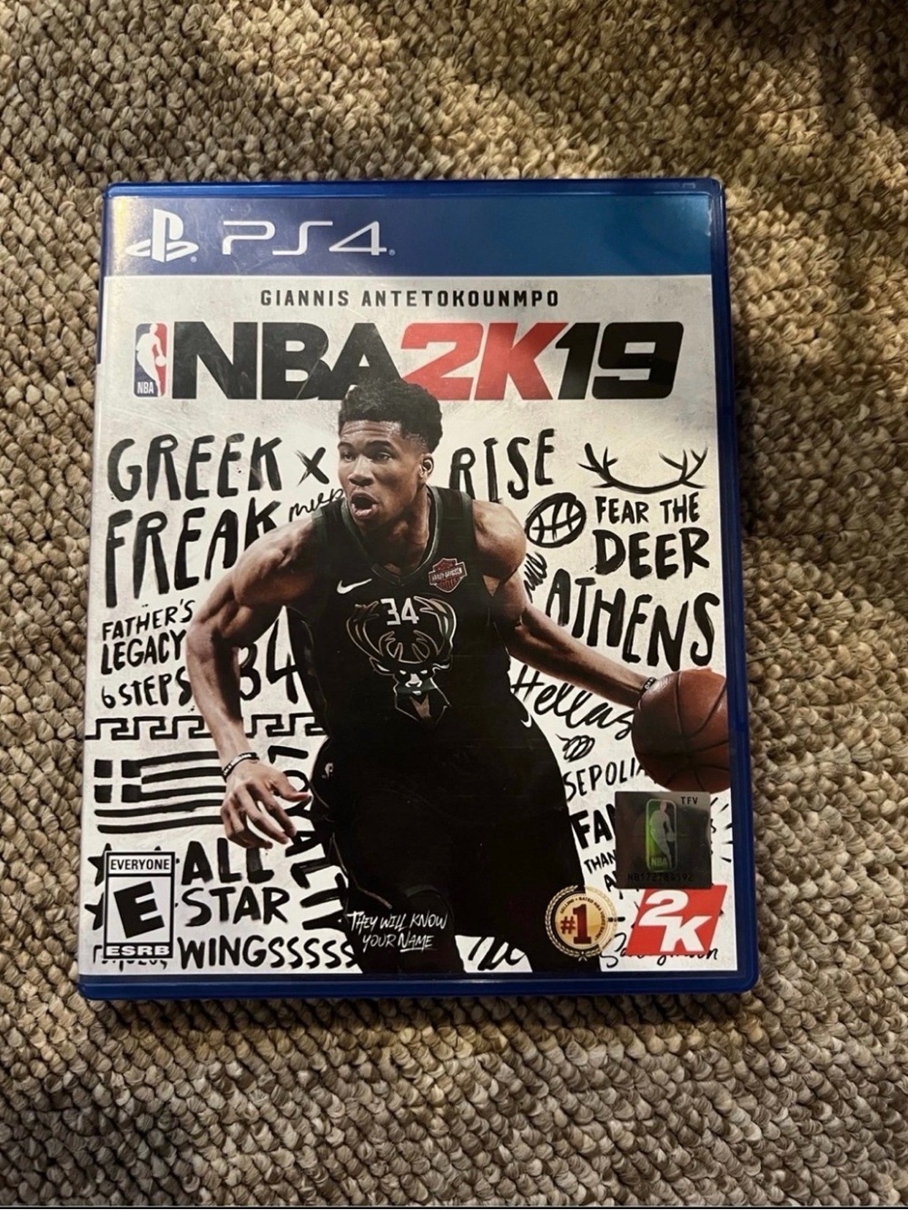 NBA 2K19 PS4 Video Game - White & Black Cover